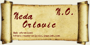 Neda Orlović vizit kartica